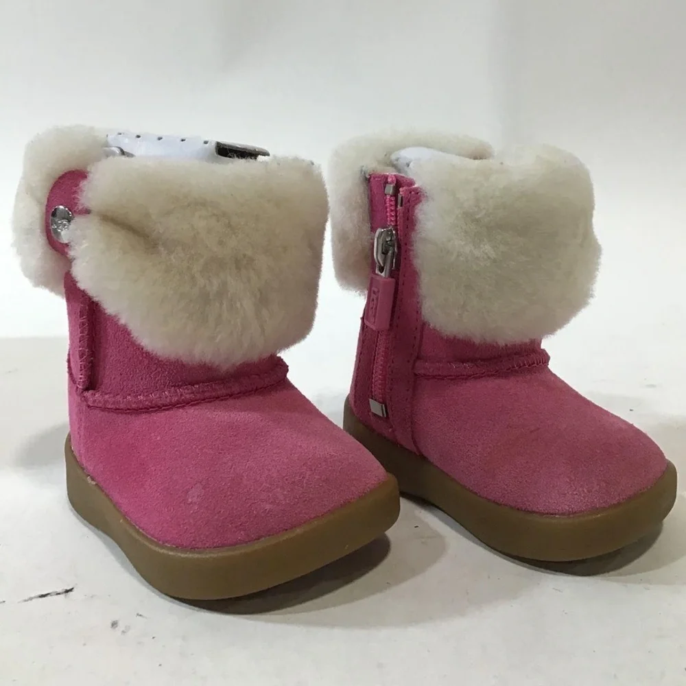 NEW!! Infant Girls UGG Ramona Pink Suede Boot Size 0/1 XS 0-6 Months